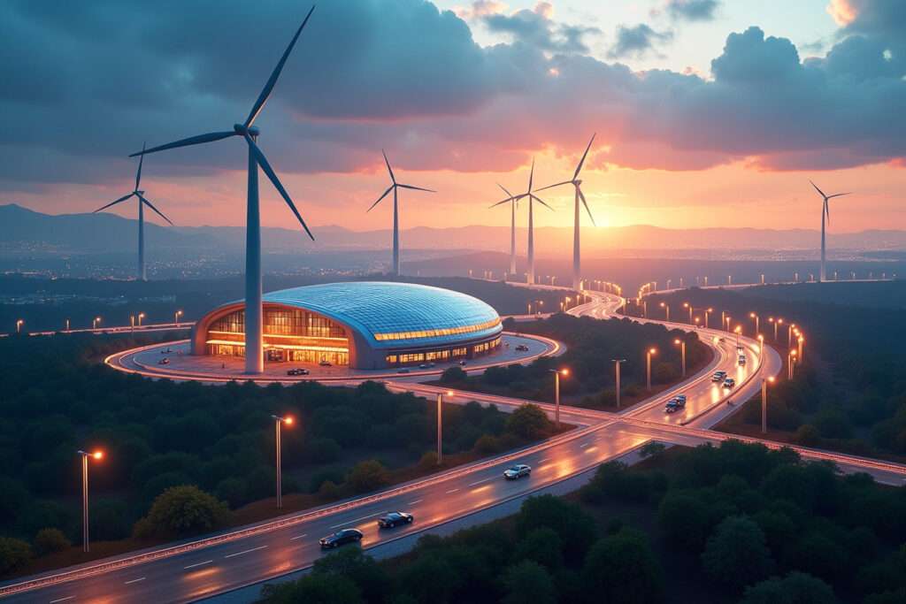 Technologische Innovationen in der erneuerbaren Energie: Wasserstoff, Solar und Wind für die grüne Zukunft.
